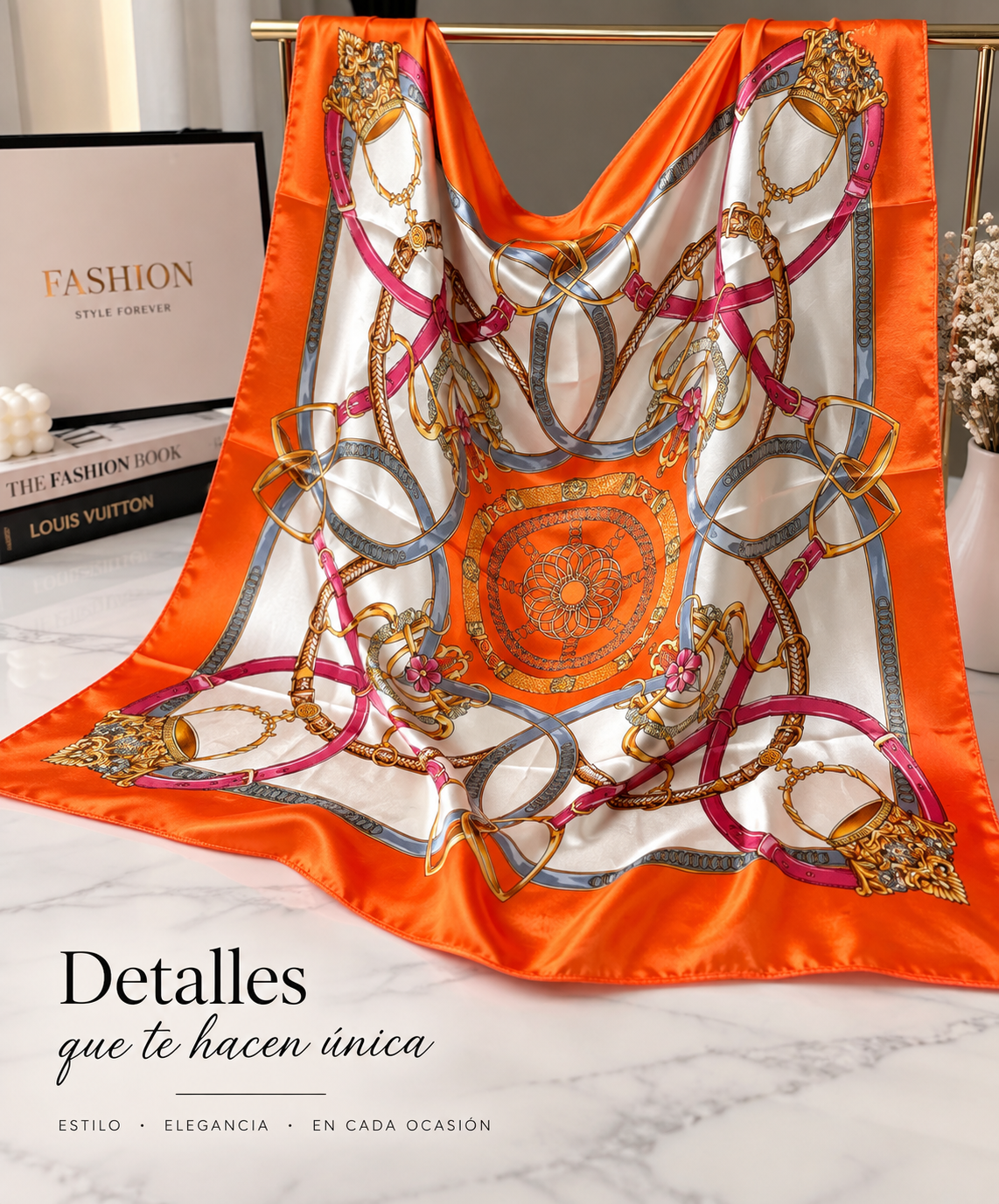 Mascada Satinada para Mujer Estampada Elegante