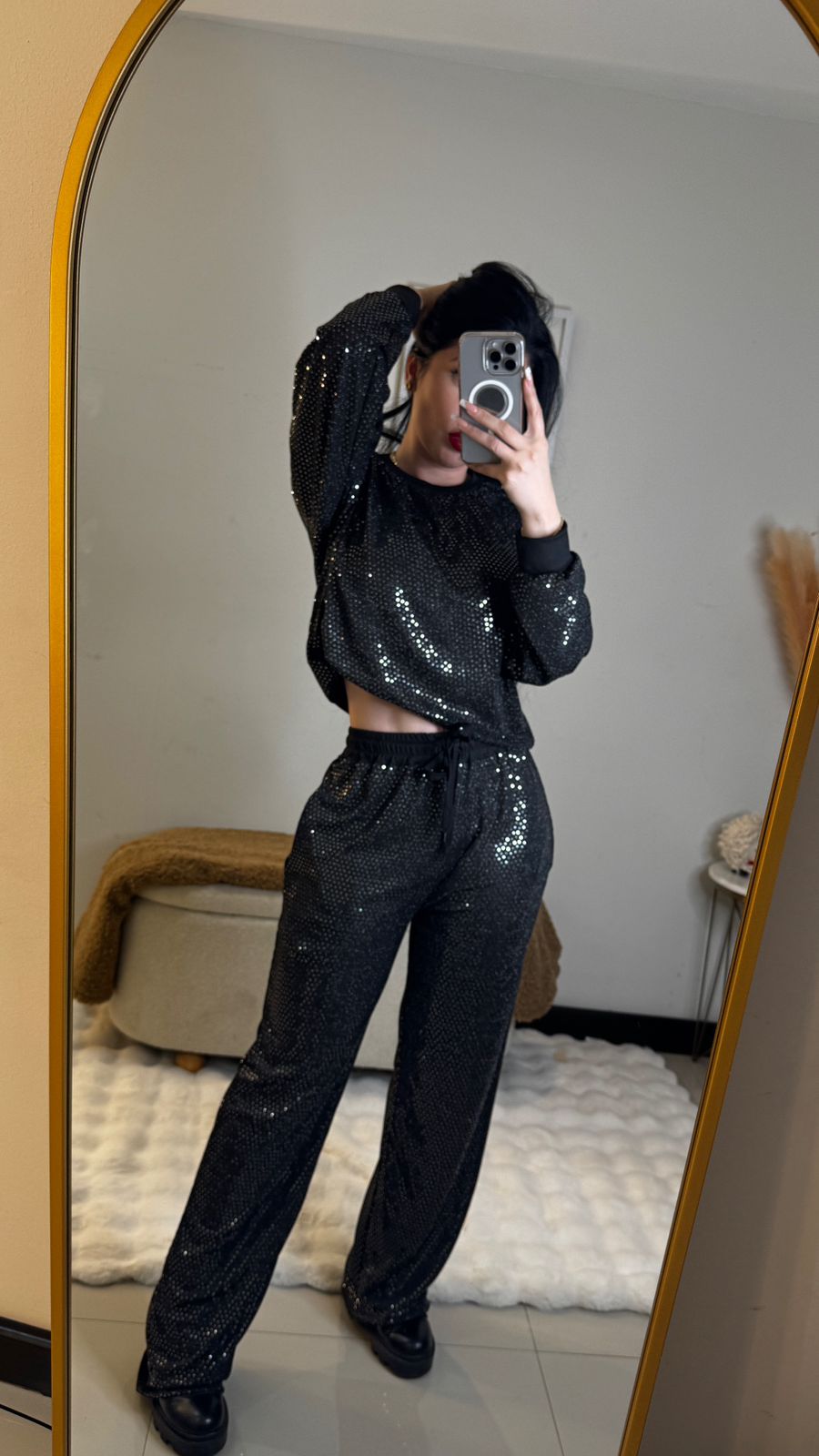 Conjunto Negro/Brillo