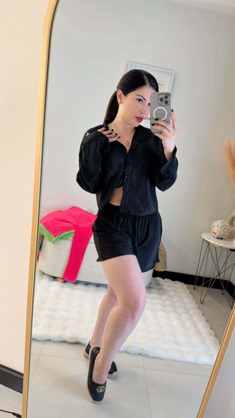 Conjunto Seda/Negro