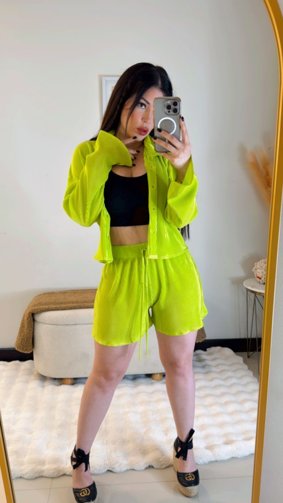 Conjunto verde/limon