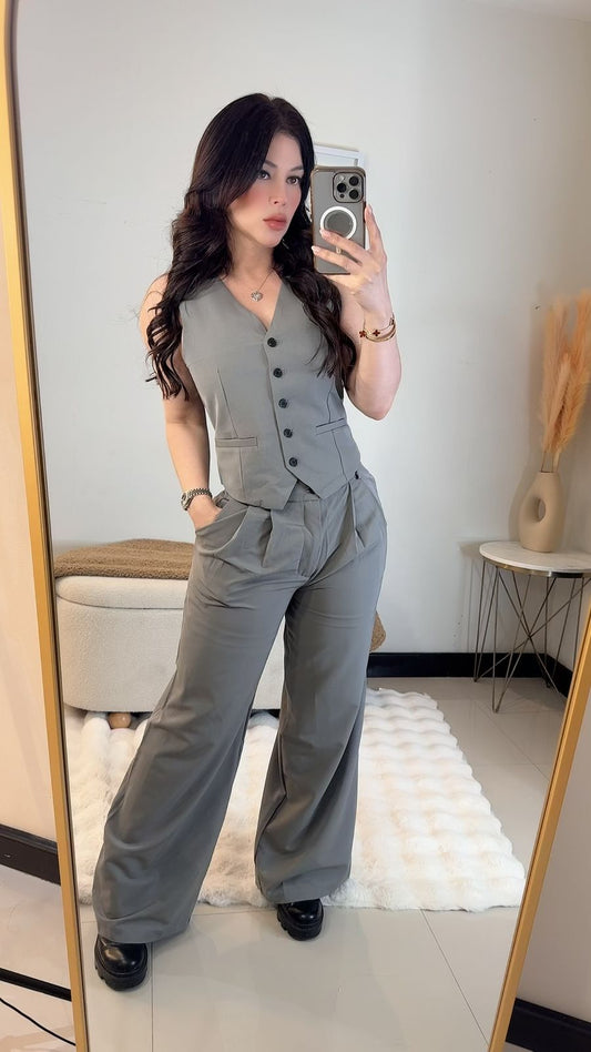 Conjunto Gris /Chaleco